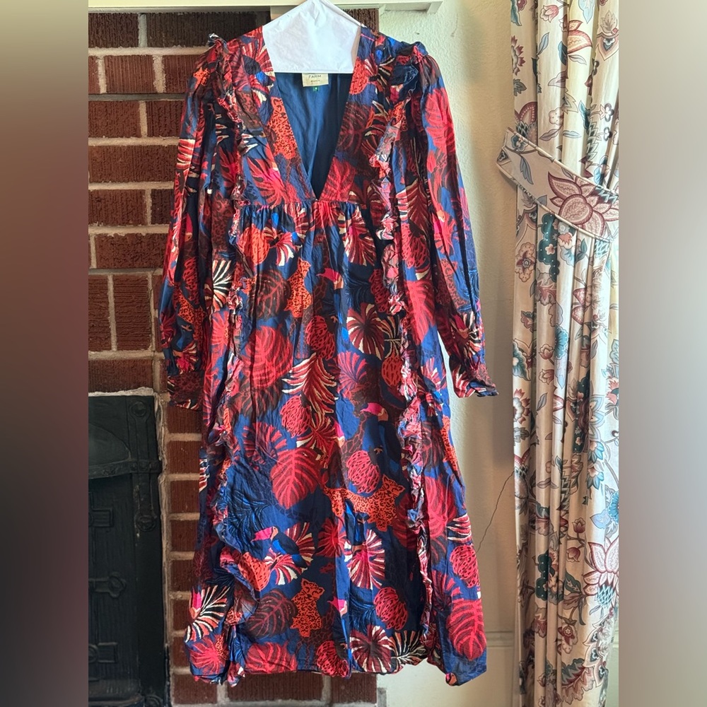 Farm Rio ruffle maxi dress